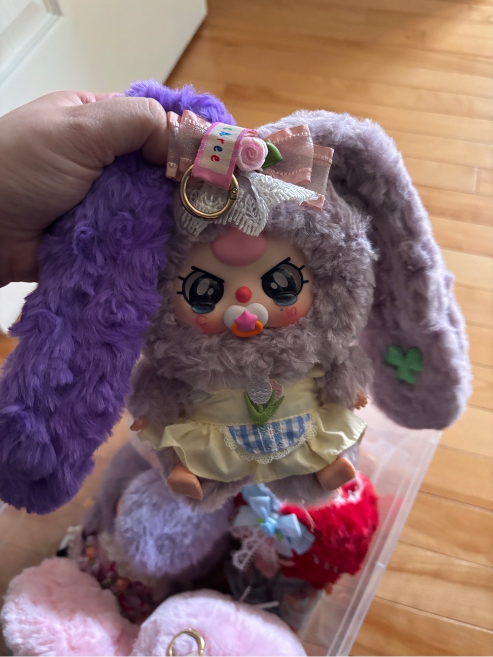 Plush Bunny Costume Small Pet Accessory - Light Purple